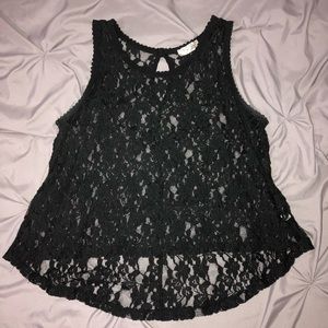 Black lace tank
